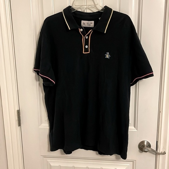 Men’s‎ XXL Original Penguin Navy Polo multi color accent on trimmed areas. LOGO - Picture 1 of 12